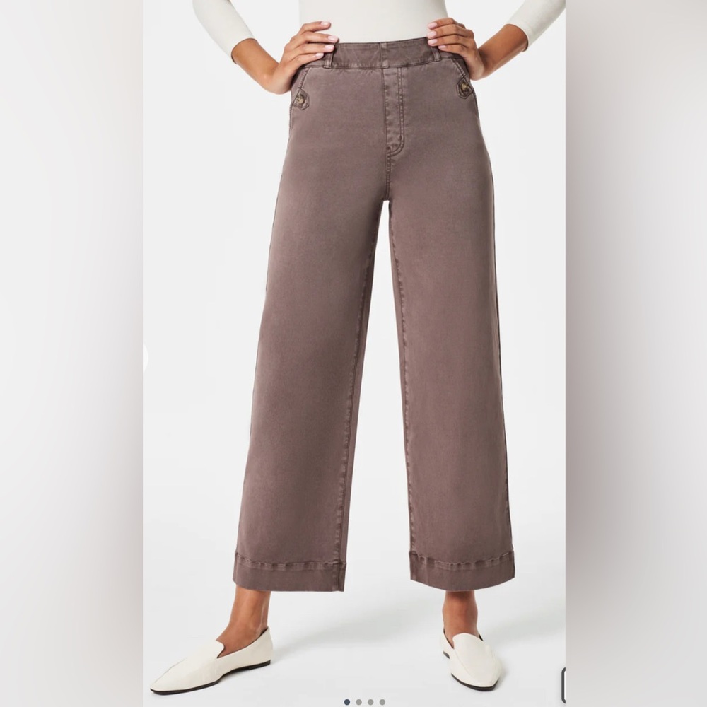 Women's Spanx Cropped Wide leg Stretch Twill pants